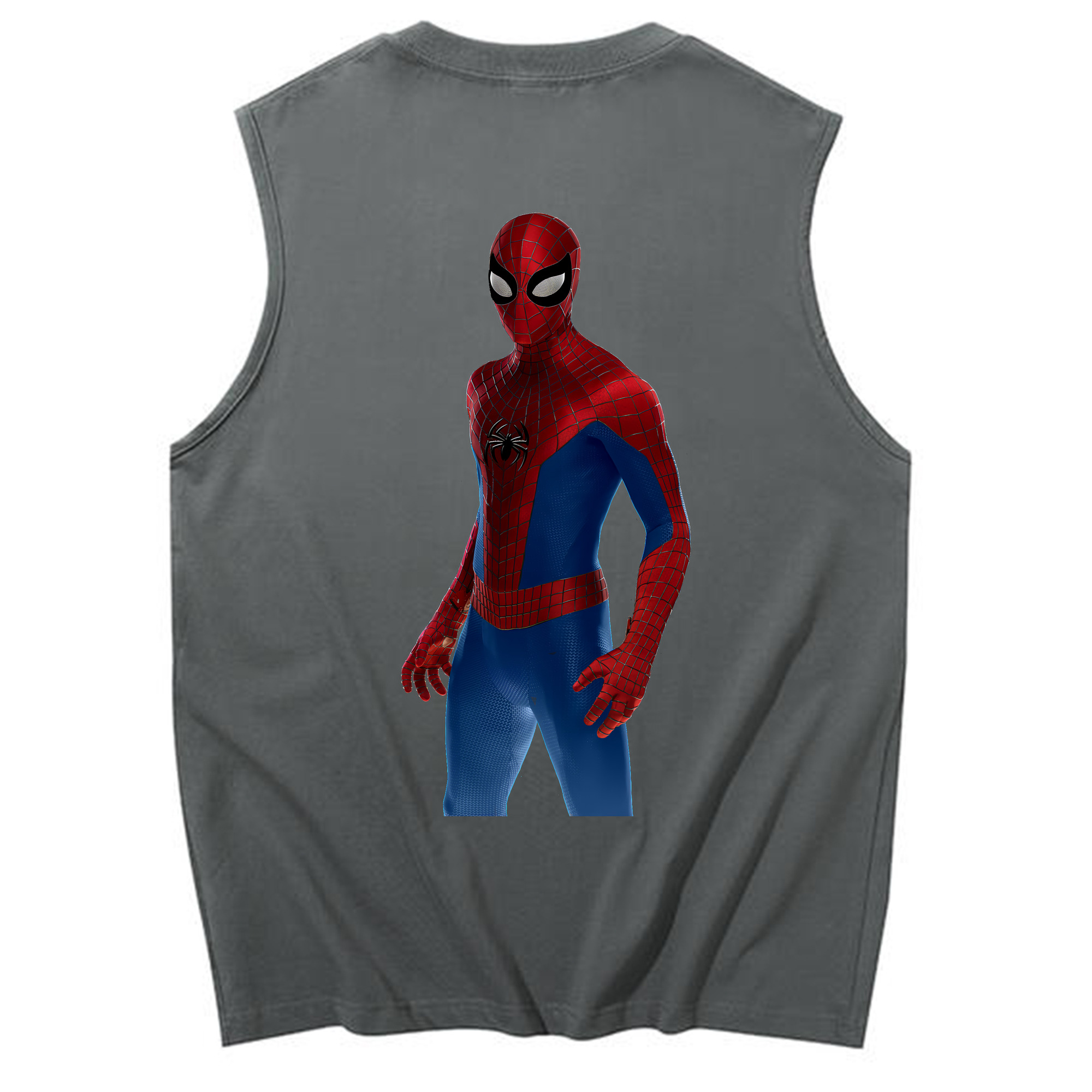 （画像用） Spider Man スパイダーマン コットン100％タンクトップ（背面プリント）